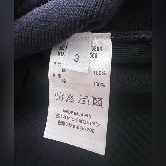 & Other Stories Charcoal Cardigan with Red and White Stripes - Picture 3 of 4